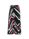 PARDEN'S ANETA Zebra Green Midi Skirt