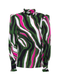 PARDEN's Adina Zebra Green Shirt