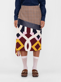 PARDEN's BEMAN Breanna Burgundy Midi Skirt