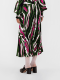PARDEN'S ANETA Zebra Green Midi Skirt