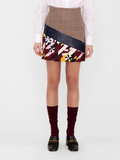 PARDEN's DEJA Adabella Burgundy Paneled skirt